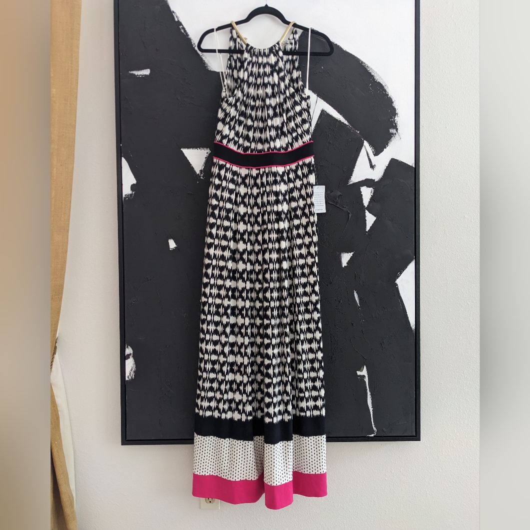 New Eliza J Gold Collar Halter Dress!